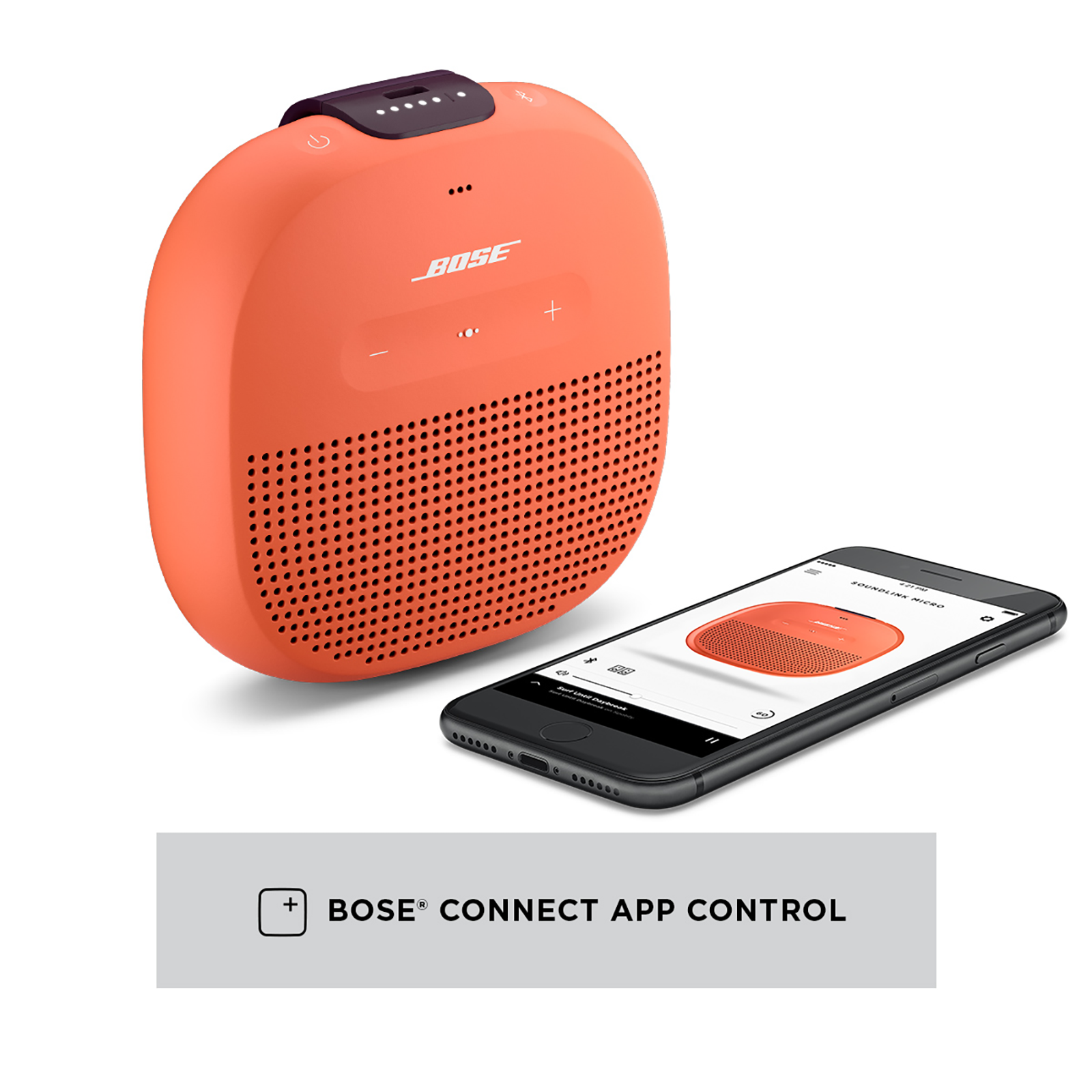 BOSE SoundLink Micro 5W Portable Bluetooth Speaker (IPX67 Water Resistant,  Stereo Sound, Mono Speaker, Bright Orange)